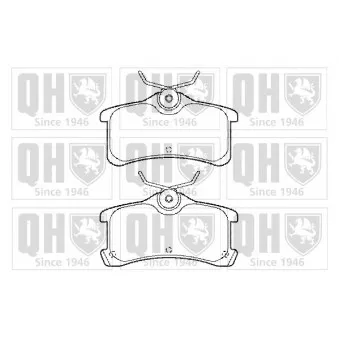 Jeu de 4 plaquettes de frein arrière QUINTON HAZELL OEM 0446620130
