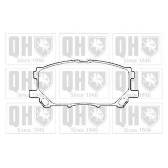 Jeu de 4 plaquettes de frein avant QUINTON HAZELL OEM 0446548100