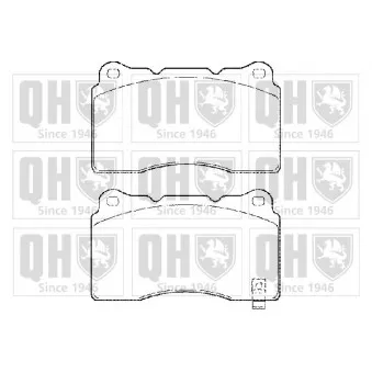 Jeu de 4 plaquettes de frein avant QUINTON HAZELL OEM 26296FE042