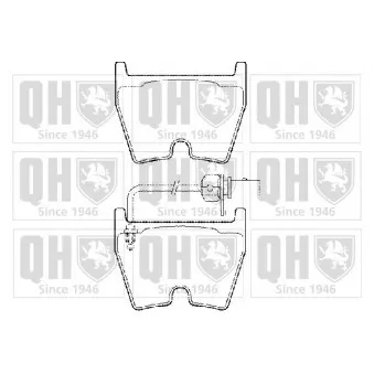 Jeu de 4 plaquettes de frein avant QUINTON HAZELL OEM 3D0698151A