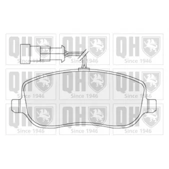 Jeu de 4 plaquettes de frein avant QUINTON HAZELL OEM 77363627