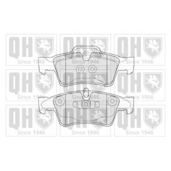 Jeu de 4 plaquettes de frein arrière QUINTON HAZELL OEM A0044205220