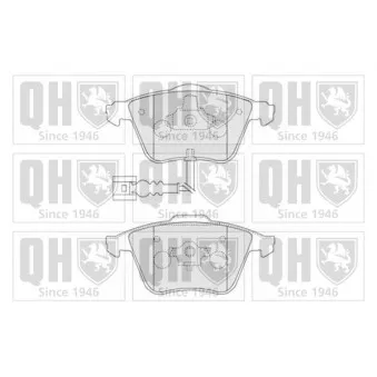 Jeu de 4 plaquettes de frein avant QUINTON HAZELL OEM 4F0698151K