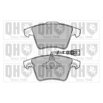 Jeu de 4 plaquettes de frein avant QUINTON HAZELL OEM 7L6698151B
