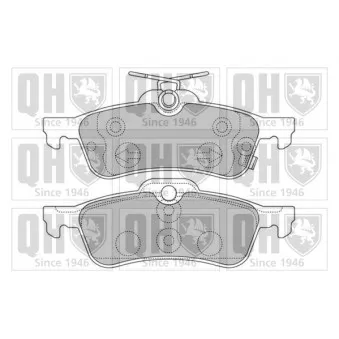 Jeu de 4 plaquettes de frein arrière QUINTON HAZELL OEM 04466YZZE6