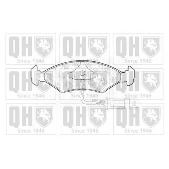 Jeu de 4 plaquettes de frein avant QUINTON HAZELL OEM 89BB2K021AB