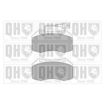 Jeu de 4 plaquettes de frein avant QUINTON HAZELL OEM 71753265