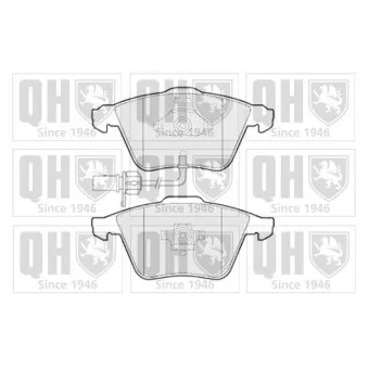 Jeu de 4 plaquettes de frein avant QUINTON HAZELL OEM 8E0698151G