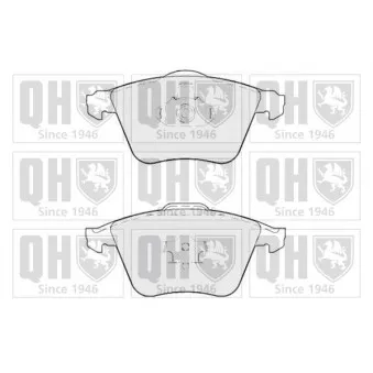 Jeu de 4 plaquettes de frein avant QUINTON HAZELL OEM 30742029