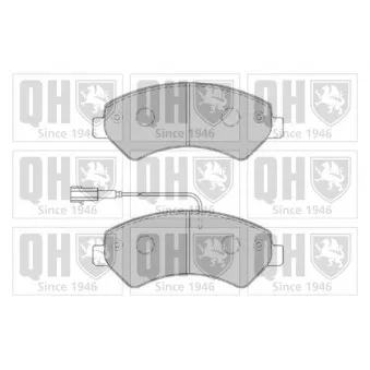 Jeu de 4 plaquettes de frein avant QUINTON HAZELL OEM 77367090