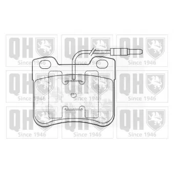 Jeu de 4 plaquettes de frein avant QUINTON HAZELL OEM 425321