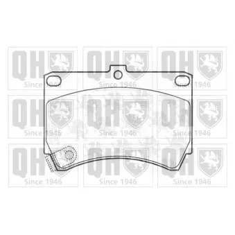 Jeu de 4 plaquettes de frein avant QUINTON HAZELL OEM B5Y83328ZB