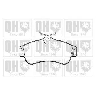 Jeu de 4 plaquettes de frein avant QUINTON HAZELL OEM 410604M526
