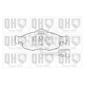 Jeu de 4 plaquettes de frein avant QUINTON HAZELL OEM 1130758