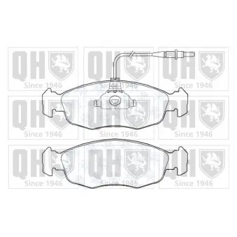 Jeu de 4 plaquettes de frein avant QUINTON HAZELL OEM E172030
