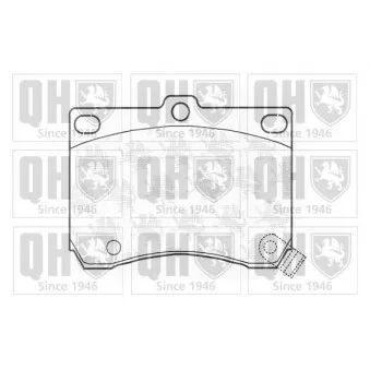 Jeu de 4 plaquettes de frein avant QUINTON HAZELL OEM B0YW3323ZB
