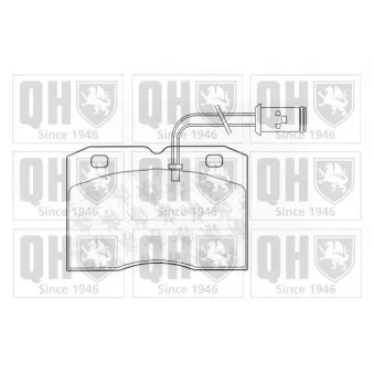 Jeu de 4 plaquettes de frein avant QUINTON HAZELL OEM 01906039