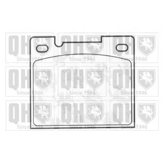 Jeu de 4 plaquettes de frein arrière QUINTON HAZELL OEM 2713360