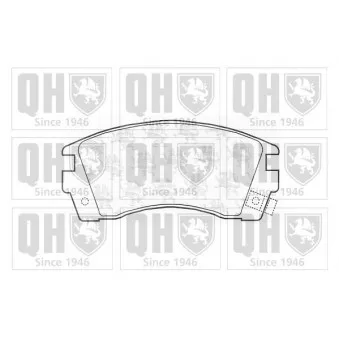 Jeu de 4 plaquettes de frein avant QUINTON HAZELL OEM D106067R86
