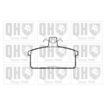Jeu de 4 plaquettes de frein avant QUINTON HAZELL OEM 00000A00154