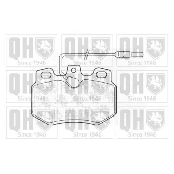Jeu de 4 plaquettes de frein avant QUINTON HAZELL OEM 95661871
