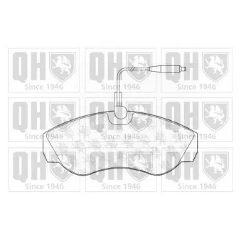 Jeu de 4 plaquettes de frein avant QUINTON HAZELL OEM 77362209