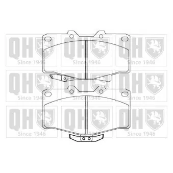 QUINTON HAZELL BP858 - Jeu de 4 plaquettes de frein avant