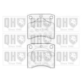 Jeu de 4 plaquettes de frein avant QUINTON HAZELL OEM 7D698151B