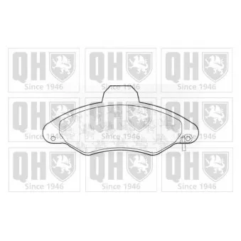 Jeu de 4 plaquettes de frein avant QUINTON HAZELL OEM 97AX2K021AB