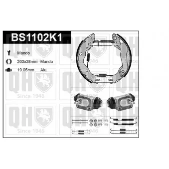 QUINTON HAZELL BS1102K1 - Kit de freins, freins à tambours