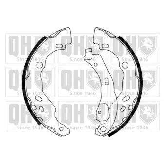 Jeu de mâchoires de frein QUINTON HAZELL OEM D40601HD3E