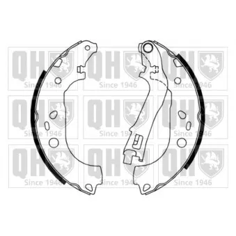 Jeu de mâchoires de frein QUINTON HAZELL OEM 77363513