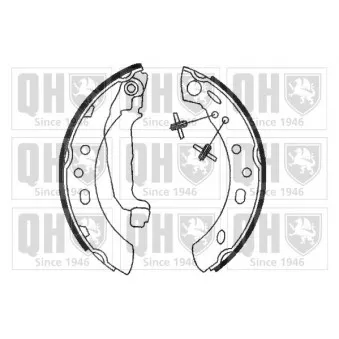 Jeu de mâchoires de frein QUINTON HAZELL OEM D4M600W71A