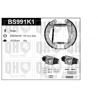 QUINTON HAZELL BS991K1 - Kit de freins, freins à tambours