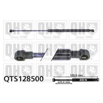 Vérin de hayon, de coffre QUINTON HAZELL QTS128500 pour OPEL ASTRA 1.4 16V - 90cv