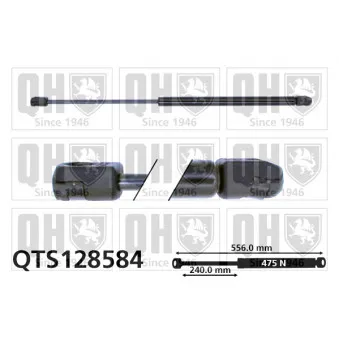 Vérin de hayon, de coffre QUINTON HAZELL QTS128584 pour FORD MONDEO ST220 - 226cv