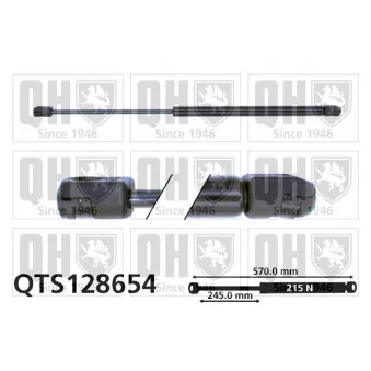 Vérin de hayon, de coffre QUINTON HAZELL OEM V97FBC406A10AB
