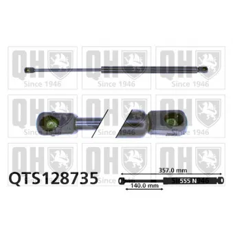 QUINTON HAZELL QTS128735 - Vérin de hayon, de coffre