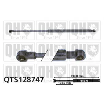 Vérin, capot-moteur QUINTON HAZELL OEM 811613D000