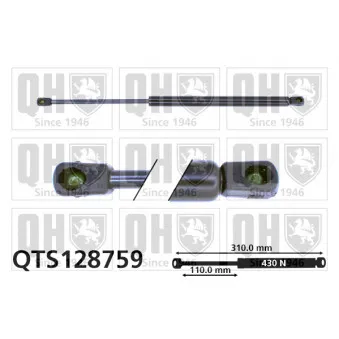 QUINTON HAZELL QTS128759 - Vérin, capot-moteur