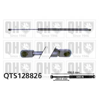 QUINTON HAZELL QTS128826 - Vérin de hayon, de coffre