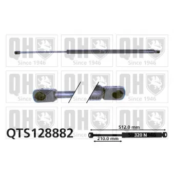QUINTON HAZELL QTS128882 - Vérin, capot-moteur