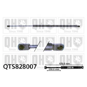 QUINTON HAZELL QTS828007 - Vérin, capot-moteur