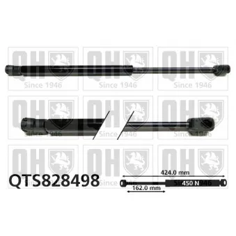 Vérin de hayon, de coffre QUINTON HAZELL QTS828498 pour SKODA OCTAVIA 1.6 GDI Hybrid - 141cv