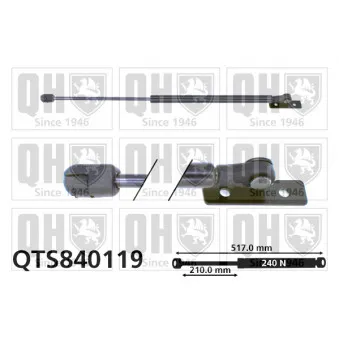 QUINTON HAZELL QTS840119 - Vérin, capot-moteur