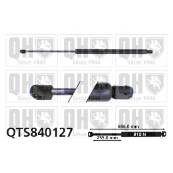 Vérin de hayon, de coffre QUINTON HAZELL OEM 701829331AB