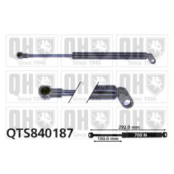 Vérin, capot-moteur QUINTON HAZELL OEM 51248171480