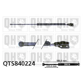 Vérin de hayon, de coffre QUINTON HAZELL OEM B25R63620A