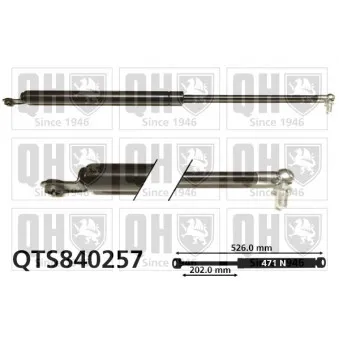 Vérin de hayon, de coffre QUINTON HAZELL OEM 9045150C27