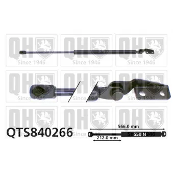 Vérin de hayon, de coffre QUINTON HAZELL QTS840266